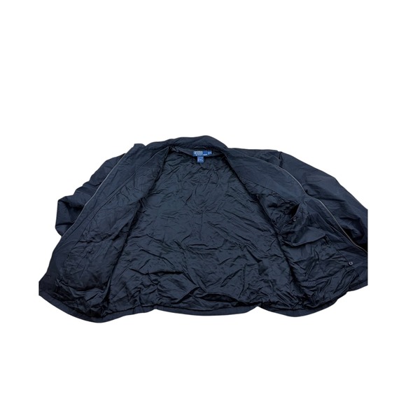Polo Ralph Lauren Mens XXL Black Lightweight Jacket Full Zip Pockets Collared - Picture 2 of 4